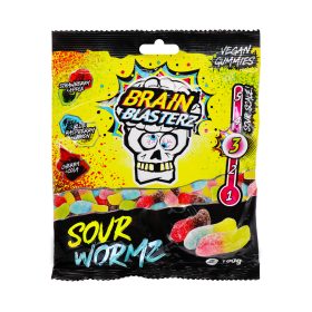   Brain Blasterz Sour Worms - Savanyú Gumicukor Giliszták 100g