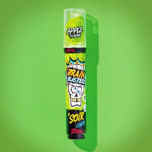 Brain Blasterz Super Sour folyékony cukorka spray Zöldalma ízű 45 ml