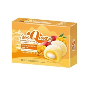   QLove Creamy Mango Double Filling Mochi - Mangós duplán töltött mochi 180g